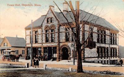 Town Hall Hopedale, Massachusetts Postcard