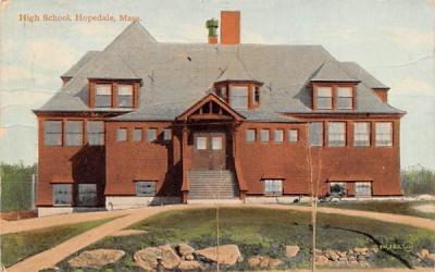 High School Hopedale, Massachusetts Postcard