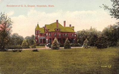 Residence of G.A. Draper Hopedale, Massachusetts Postcard