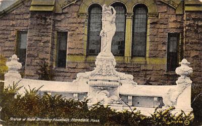 Statue of Hope Drinking Fountain Hopedale, Massachusetts Postcard