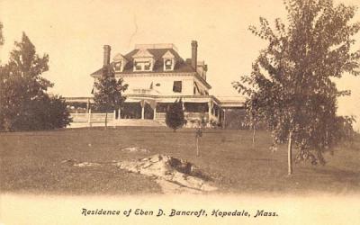 Residence of Eben D. Bancroft Hopedale, Massachusetts Postcard