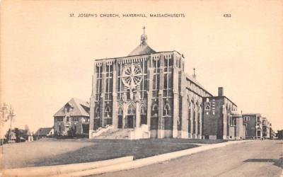 St. Joseph's Church Haverhill, Massachusetts Postcard