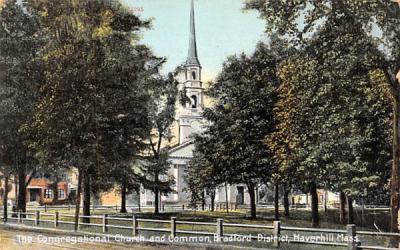 The Congregational Church & Common Haverhill, Massachusetts Postcard