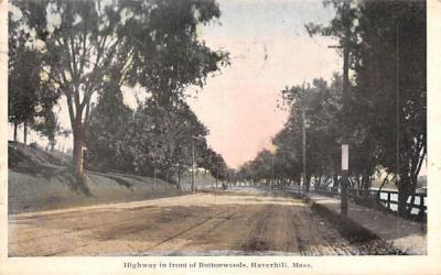 Highway in front of Buttonwoods Haverhill, Massachusetts Postcard