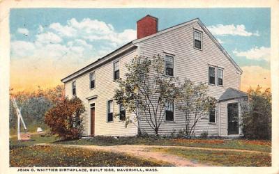 John G. Whittier Birthplace Haverhill, Massachusetts Postcard