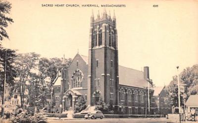 Sacred Heart Church Haverhill, Massachusetts Postcard