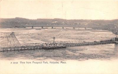 View from Prospect Park Holyoke, Massachusetts Postcard