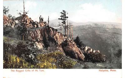 The Ragged Cliffs on Mt. Tom Holyoke, Massachusetts Postcard