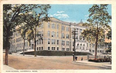 High School Haverhill, Massachusetts Postcard