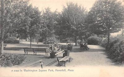 In Washington Square Park Haverhill, Massachusetts Postcard