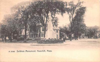 Soldiers Monument Haverhill, Massachusetts Postcard