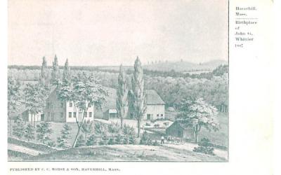 Birthplace of John G. Whittier Haverhill, Massachusetts Postcard