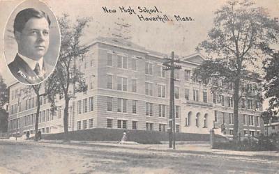 New High School Haverhill, Massachusetts Postcard