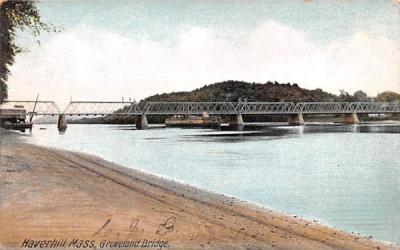 Groveland Bridge Haverhill, Massachusetts Postcard