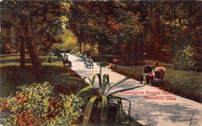 Washington Square Park Haverhill, Massachusetts Postcard
