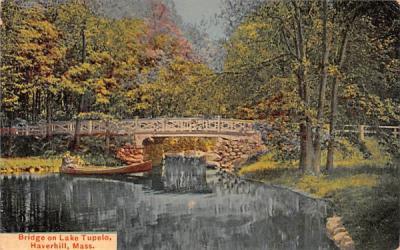 Bridge on Lake Tupelo Haverhill, Massachusetts Postcard
