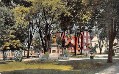 City Hall Park Haverhill, Massachusetts Postcard