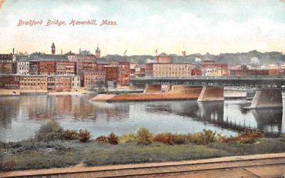 Bradford Bridge Haverhill, Massachusetts Postcard