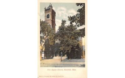 First Baptist Church Haverhill, Massachusetts Postcard