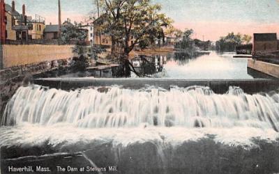 The Dam at Stevens Mill Haverhill, Massachusetts Postcard