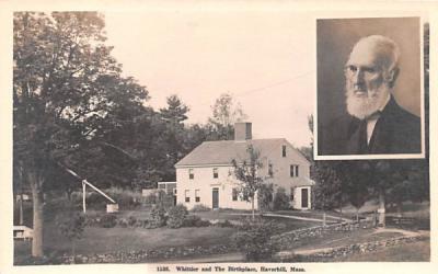 Whittier & The Birthplace Haverhill, Massachusetts Postcard