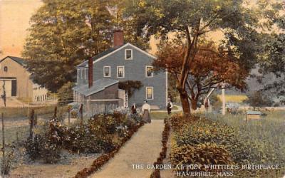 The Gardens at Poet Whittier's Birthplace Haverhill, Massachusetts Postcard
