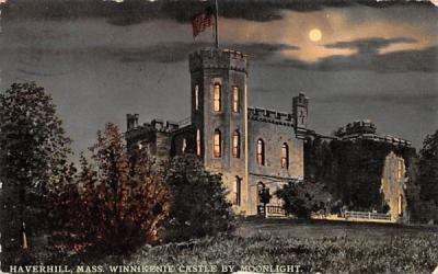 Winnikenie Castle by Moonlight Haverhill, Massachusetts Postcard