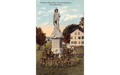 Fireman's Mounument  Haverhill, Massachusetts Postcard