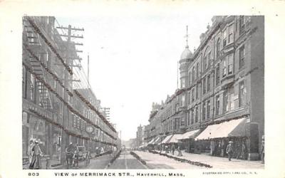 View of Merrimack Str. Haverhill, Massachusetts Postcard
