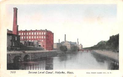 Second Level Canal Holyoke, Massachusetts Postcard
