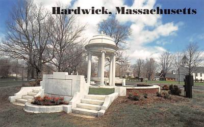 Calvin Paige Memorial Fountain Hardwick, Massachusetts Postcard