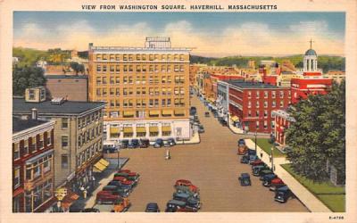View from Washington Square Haverhill, Massachusetts Postcard