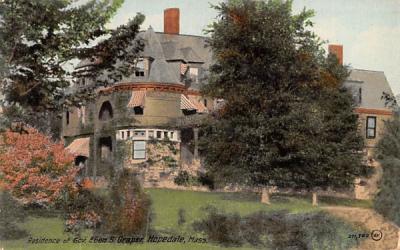 Residence of Gov. Eben S. Draper Hopedale, Massachusetts Postcard