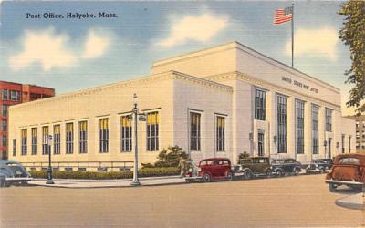 Post Office Holyoke, Massachusetts Postcard