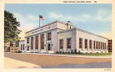 Post Office Holyoke, Massachusetts Postcard