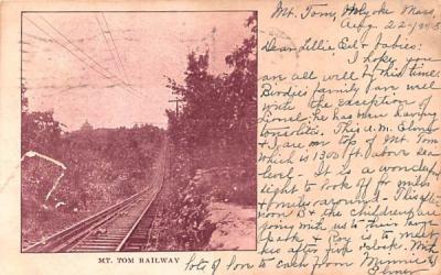 Mt. Tom Railway Holyoke, Massachusetts Postcard