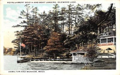 Refreshment Booth & Boat Landing Hamilton & Wenham, Massachusetts Postcard