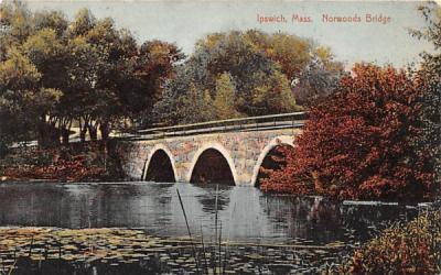 Norwoods Bridge Ipswich, Massachusetts Postcard