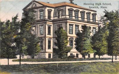 Manning High School Ipswich, Massachusetts Postcard
