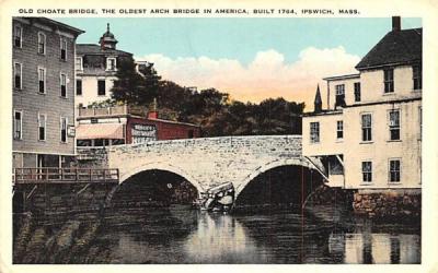 Old Choate Bridge Ipswich, Massachusetts Postcard