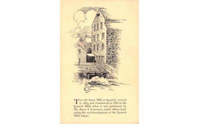 The Old Stone Mill Ipswich, Massachusetts Postcard