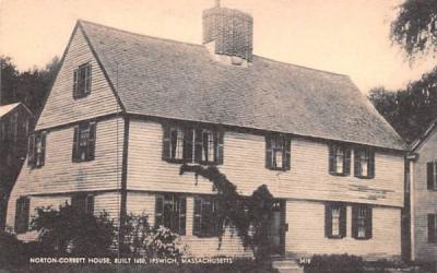 Norton-Corbett House Ipswich, Massachusetts Postcard