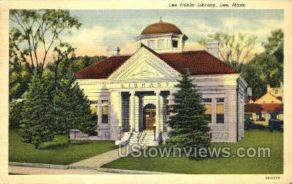 Public Library - Lee, Massachusetts MA Postcard