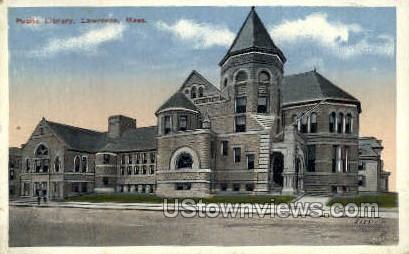 Public Library - Lawrence, Massachusetts MA Postcard