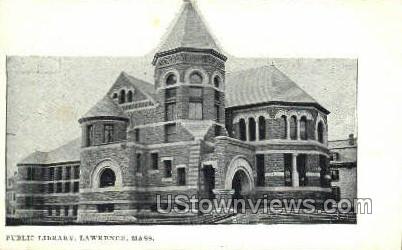 Public Library - Lawrence, Massachusetts MA Postcard