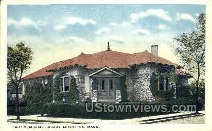 Cary Memorial Library - Lexington, Massachusetts MA Postcard