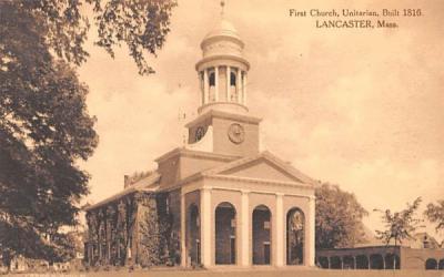 Unitarian ChurchLancaster, Massachusetts Postcard