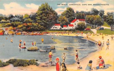 The BeachLanesville, Massachusetts Postcard