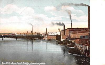 The Mills from Duck BridgeLawrence, Massachusetts Postcard