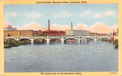 Central BridgeLawrence, Massachusetts Postcard